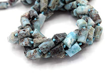 Load image into Gallery viewer, Natural Larimar 12X8mm 29 Beads Tuba Shape Beautiful Natural Color. Gemstone Loose Beads for Necklaces Bracelets Pendant Earrings 15.5”Full Strands for Jewelry Making
