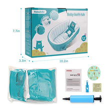 Load image into Gallery viewer, SHXKUAN Inflatable Bathing Tub for Toddler,Non Slip Safety Thick Cushion Central Seat,Portable Travel Seat Baths Baby Swimming Pool for 0-5 Year(Blue)