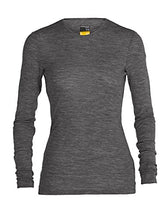 Load image into Gallery viewer, Icebreaker Merino Women's Standard 175 Everyday Cold Weather Base Layer Thermal Long Sleeve Crewneck T-Shirt, Gritstone HTHR, Medium