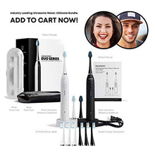 Load image into Gallery viewer, AquaSonic DUO Dual Handle Ultra Whitening 40,000 VPM Wireless Charging Electric ToothBrushes - 3 Modes with Smart Timers - 10 DuPont Brush Heads & 2 Travel Cases Included
