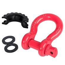 Load image into Gallery viewer, FieryRed 3/4" D Ring Shackle (2 Pack) 22,046Ibs Break Strength with 7/8" Locking Pin and Black Isolator & Washer Kits for use With Tow Strap, Winch & Bubba Rope