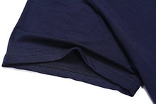 Load image into Gallery viewer, BELAROI Womens Comfy Swing Tunic Short Sleeve Solid T-Shirt Dress (L, Navy Blue)
