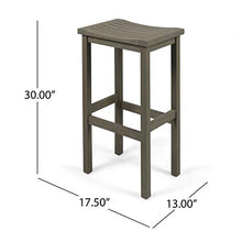 Load image into Gallery viewer, Christopher Knight Home 304147 Caribbean Outdoor Acacia Wood Balcony Bar Set, 3-Pcs Set, Grey Finish