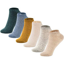 Load image into Gallery viewer, MAGIARTE Womens Ankle Socks Soft Pure Cotton Low Cut Athletic Casual Mutil Color No Show Socks for Women 6-Pack (color #00)