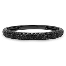 Load image into Gallery viewer, Dazzlingrock Collection 0.25 Carat (ctw) 14k Black Plated Round Black Diamond Ladies Pave Anniversary Wedding Band Stackable Ring 1/4 CT, White Gold, Size 5.5