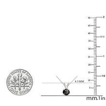 Load image into Gallery viewer, Dazzlingrock Collection 2.00 Carat (ctw) 18K Round Cut Black Diamond Ladies Solitaire Pendant 2 CT, White Gold