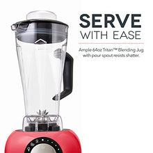Load image into Gallery viewer, Dash Chef Series Deluxe 64 oz Blender with Stainless Steel Blades, Digital Display + USB Charging for Coffee Drinks, Fondue, Frozen Cocktails, Nut Butter, Soup, Smoothies & More, 1400-Watt – Red