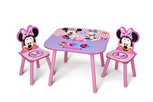 Load image into Gallery viewer, Delta Children Kids Table and Chair Set (2 Chairs Included) - Ideal for Arts & Crafts, Snack Time, Homeschooling, Homework & More, Disney Minnie Mouse