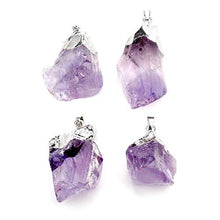 Load image into Gallery viewer, Top Plaza Reiki Healing Crystal Stone Pendant Necklace Irregular Natural Raw Amethyst Gemstone Necklaces for Womens