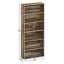 Load image into Gallery viewer, IRONCK Bookshelves and Bookcases Floor Standing 6 Tier Display Storage Shelves 70in Tall Bookcase Home Decor Furniture for Home Office, Living Room, Bed Room, Industrial Brown