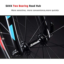 Load image into Gallery viewer, SAVADECK Carbon Road Bike, Warwinds3.0 700C Carbon Fiber Racing Bicycle with SORA 18 Speed Derailleur System and Double V Brake (Blue,52cm)