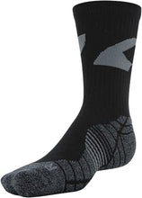 Load image into Gallery viewer, Under Armour Men's Elevated Novelty Crew Socks, 3-Pairs , Black/Pitch Gray Assorted , Large