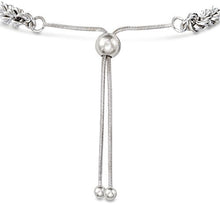 Load image into Gallery viewer, Ross-Simons Italian 6mm Sterling Silver Rope Chain Bolo Bracelet