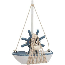 Load image into Gallery viewer, 4 Piece Set, Miniature Sailing Boat Model, Nautical Home Decor (4.4 x 6.8 x 1.25 in)