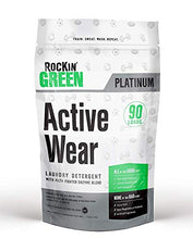 Load image into Gallery viewer, Rockin' Green Active Wear Laundry Detergent 45oz (90 Loads) | All-Natural, Non-Toxic, and Safe for Sensitive Skin | Vegan and Biodegradable | Odor Removing Soap for Gym Workout Clothes & Sports Wear
