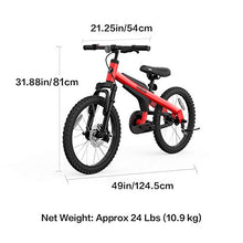 Load image into Gallery viewer, Segway Ninebot Kid’s Bike for Boys and Girls, 18 inch with Kickstand, Red