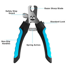 Load image into Gallery viewer, ATESON Dog Nail Grinder and Clippers with Safety Guard, Rechargeable Pet Nail Trimmers with Quite Low Noise for Large Medium Small Dogs and Cats, Pet Claw Grinder Clipper File