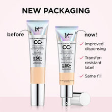 Load image into Gallery viewer, IT Cosmetics Your Skin But Better CC+ Cream, Medium (W) - Color Correcting Cream, Full-Coverage Foundation, Hydrating Serum & SPF 50+ Sunscreen - Natural Finish - 1.08 fl oz