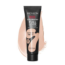 Load image into Gallery viewer, REVLON ColorStay Full Cover Longwear Matte Foundation, Heat & Sweat Resistant Lightweight Face Makeup, Ivory (110), 1.0 oz