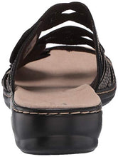 Load image into Gallery viewer, Clarks womens Leisa Faye Sandal, Black Leather, 9.5 US
