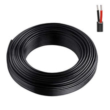 Load image into Gallery viewer, Electrical Wire 65.6ft 22AWG Conductor Wire, 22 Gauge Black Tinned Copper Hookup Wire, 2 Pin Insulated Solid Core, Flexible Extension Electrical Cord for LED Strip, Auto, 12/24 Volt Lighting