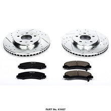 Load image into Gallery viewer, Power Stop K1437 Front Z23 Carbon Fiber Brake Pads with Drilled & Slotted Brake Rotors Kit