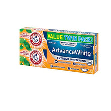 Load image into Gallery viewer, ARM & HAMMER Advanced White Extreme Whitening Toothpaste, TWIN PACK (Contains Two 6oz Tubes) -Clean Mint- Fluoride Toothpaste