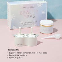 Load image into Gallery viewer, Love & Pebble Beauty Pops - Ice Roller for Face Massage & Skin Care Ice Mask for Face Set with Turmeric & Aloe | Cryo Dermal Benefits of Ice Face Roller and Gua Sha, As Seen on Shark Tank and Tik Tok