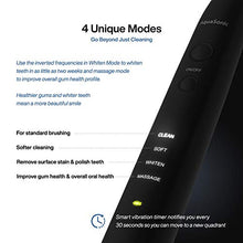 Load image into Gallery viewer, AquaSonic Black Series Ultra Whitening Toothbrush - 8 DuPont Brush Heads & Travel Case Included - Ultra Sonic 40,000 VPM Motor & Wireless Charging - 4 Modes w Smart Timer - Modern Electric Toothbrush