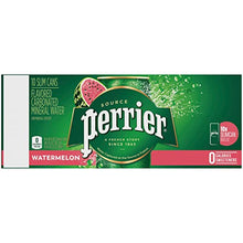 Load image into Gallery viewer, Perrier Watermelon Flavored Carbonated Mineral Water, 8.45 fl oz. Slim Cans (10 Pack)