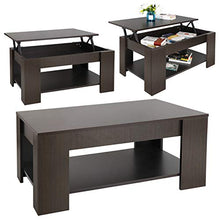 Load image into Gallery viewer, ZENY Lift Top Coffee Table with Hidden Compartment and Storage Shelves Modern Furniture for Home, Living Room, Décor
