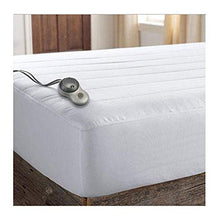 Load image into Gallery viewer, Sunbeam Thermofine Quilted Striped Heated Electric Mattress Pad Twin Size