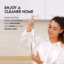 Load image into Gallery viewer, Turbo Microfiber Bottle Brush Cleaner Pack - Set of 5 Long, Cleaning Brushes for Baby Bottles, Water Bottles, Straws, Tumblers, Wine Decanters and Flask - Kitchen Supplies