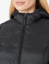 Load image into Gallery viewer, Amazon Essentials Women's Lightweight Water-Resistant Hooded Puffer Coat (Available in Plus Size), Black, Large