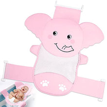 Load image into Gallery viewer, AIR&TREE Baby Bath Seat Support Net, Quick Drying, Adjustable, Comfortable, Non-Slip, Infant Bathtub Sling Shower Mesh for a Tub, with Safety Support Corner (Pink Elephant)