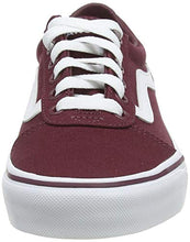 Load image into Gallery viewer, Vans Women's WM Ward Sneaker, Red ((Canvas) Burgundy Olq), 8