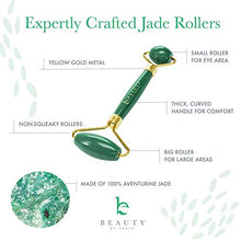Load image into Gallery viewer, Jade Roller for Face - Face & Neck Massager for Skin Care, Facial Roller to Press Serums, Cream and Oil Into Skin, Lymphatic Drainage Massager Skin Care Tool, Eye Massager and Neck Roller (1 Pack)