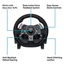 Load image into Gallery viewer, Logitech G920 Dual-Motor Feedback Driving Force Racing Wheel with Responsive Pedals for Xbox One - Black