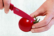 Load image into Gallery viewer, Kuhn Rikon Straight Paring Knife with Safety Sheath, 4 inch/10.16 cm Blade, Black