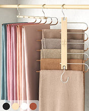 Load image into Gallery viewer, MORALVE Pants Hangers Space Saving - Hangers for Clothes Hanger Organizer - Jean Hangers Pants Rack Scarf Hanger Closet Space Saving Scarf Organizer - Magic Pants Hangers Pants Organizer 1 Pack