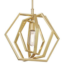 Load image into Gallery viewer, Westinghouse Lighting 6369700, Champagne Brass Finish Holly One-Light Indoor Pendant, Size