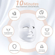 Load image into Gallery viewer, Led Face Mask 7 Color Photon Blue Red Light Therapy Skin Rejuvenation Facial Skin Care Mask Therapy For Healthy Skin Rejuvenation