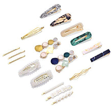 Load image into Gallery viewer, 20Pcs Pearl Hair Clips - QCAiheng Fashion Korean Style Pearls Hair Barrettes Sweet Artificial Macaron Acrylic Resin Barrettes Hairpins,Ladies and Girls Headwear Styling Tools Hair Accessories