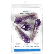 Load image into Gallery viewer, KALIFANO Cathedral Amethyst Point Bundle with Healing & Calming Effects - High Energy Reiki Bulk Gemstones Elestial Used for Stability and Peace (Information Card Included)