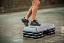 Load image into Gallery viewer, The Step (Made in USA) Original Aerobic Platform – Circuit Size Grey Aerobic Platform and Four Original Black Risers Included with 4, 6, and 8 Platform Height Options