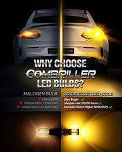Load image into Gallery viewer, Combriller 3157 LED Bulb Amber Yellow Super Bright, 3056 3156 3057 3157 led bulb for led reverse lights turn signal bulb brake light bulb tail light bulb parking light bulb, pack of 2