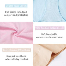 Load image into Gallery viewer, wirarpa Women's Cotton Underwear High Waisted Full Briefs Ladies Comfortable No Muffin Top Panties 4 Pack Size 6, Medium