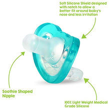 Load image into Gallery viewer, RaZbaby JollyPop Baby Pacifier Plus, 3m+, Teal, Double Pack