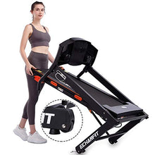 Load image into Gallery viewer, ECHANFIT Folding Treadmill Home Electric Motorized Running Machine with 17''Wide Tread Belt LCD Display 15 Preset Programs 8.5 MPH Max Speed and Cup Holder Easy Assembly
