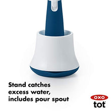 Load image into Gallery viewer, OXO Tot Bottle Brush with Nipple Cleaner and Stand, Navy